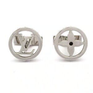LOUIS VUITTON Buton de Manchettes LV Catch M80188 Silver Others DI3274 Hardware